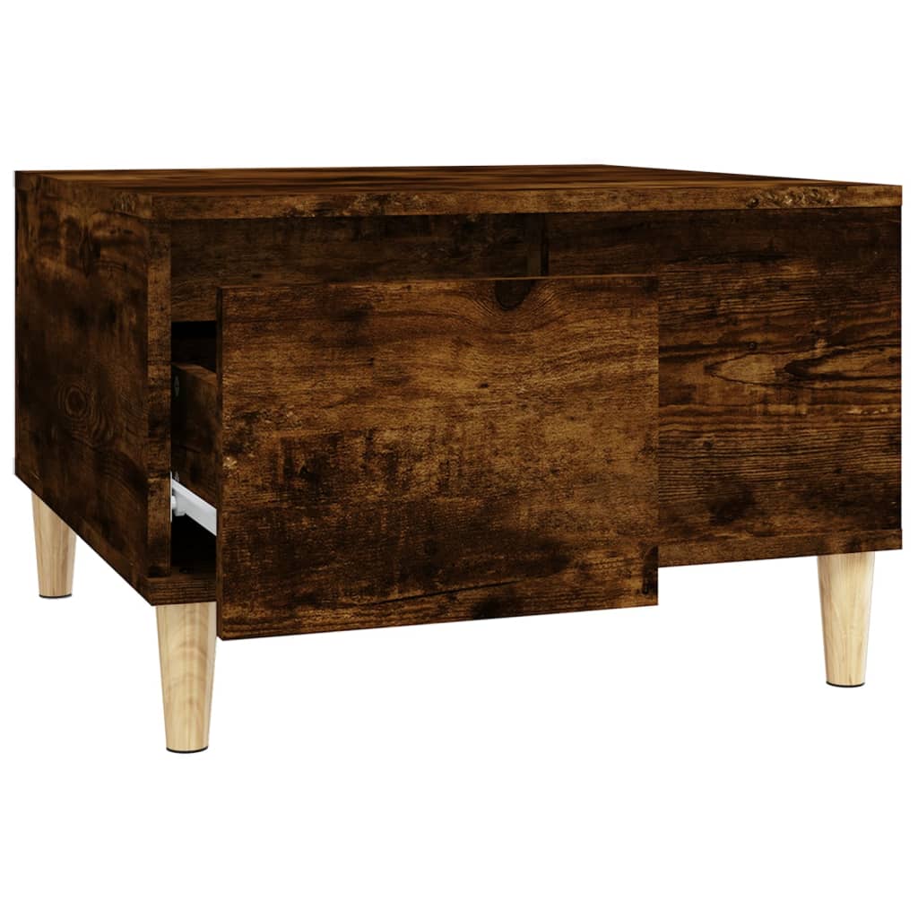 vidaXL Couchtisch Räuchereiche 55x55x36,5 cm Holzwerkstoff