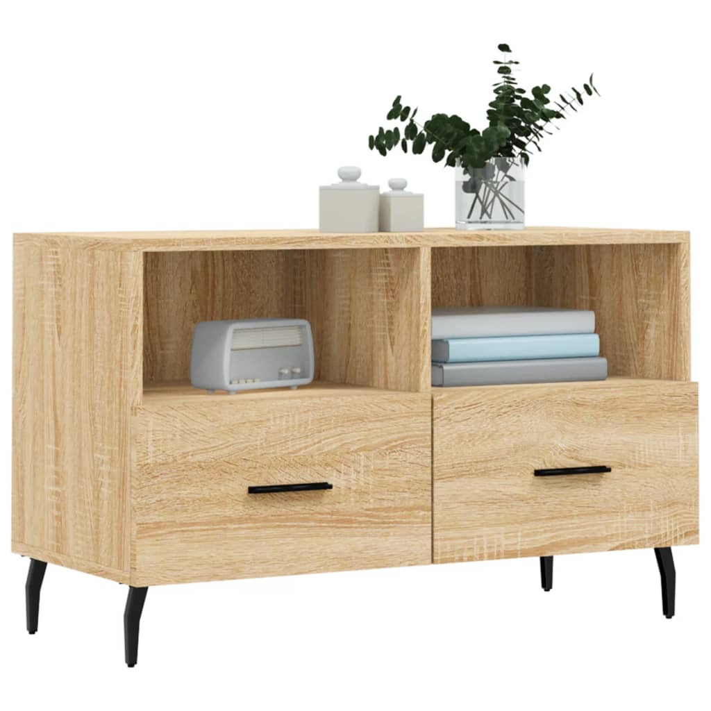 vidaXL TV-Schrank Sonoma-Eiche 80x36x50 cm Holzwerkstoff