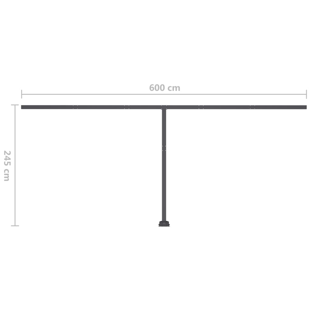 vidaXL Automatische Markise mit LED & Windsensor 600x350 cm Gelb/Weiß