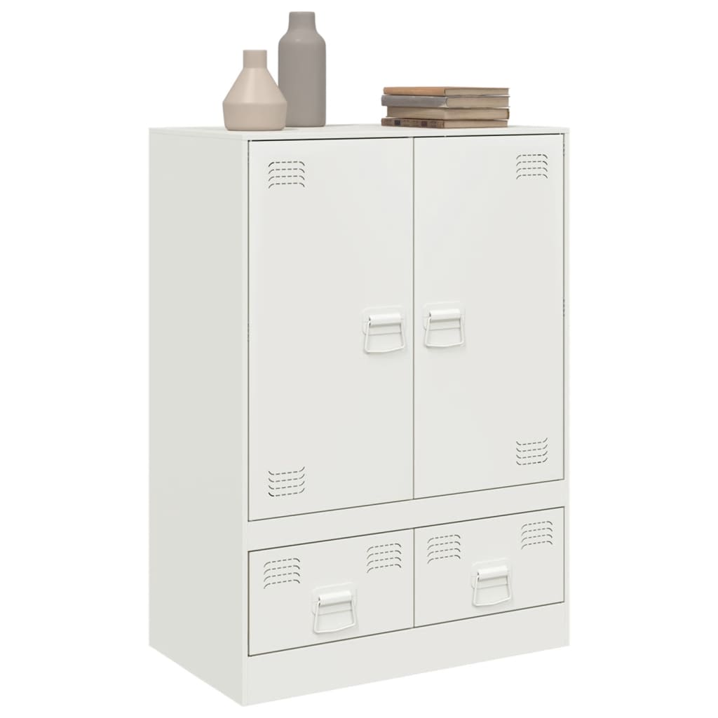 vidaXL Highboard Weiß 67x39x95 cm Stahl