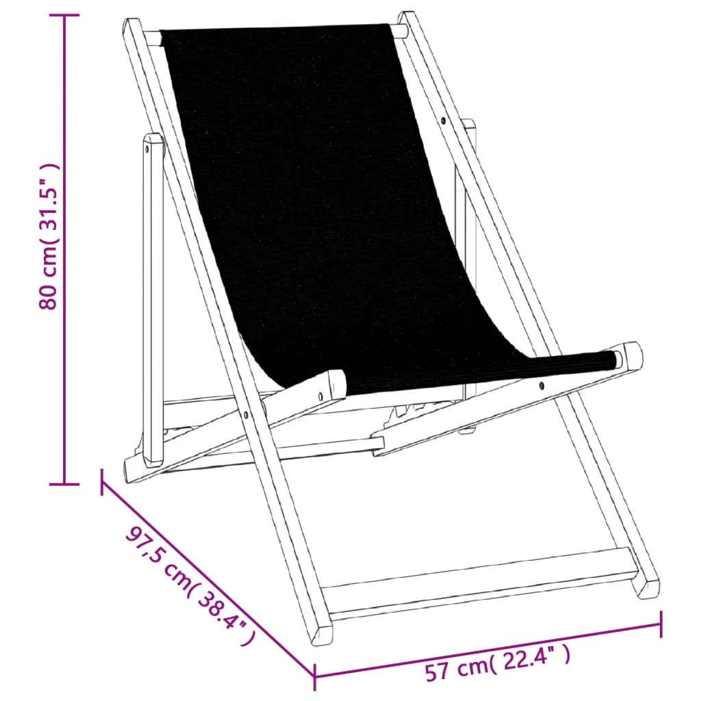 vidaXL Strandstühle 2 Stk. Klappbar Braun Aluminium und Textilene