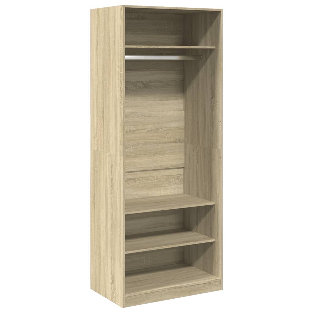 vidaXL Kleiderschrank Sonoma-Eiche 80x50x200 cm Holzwerkstoff