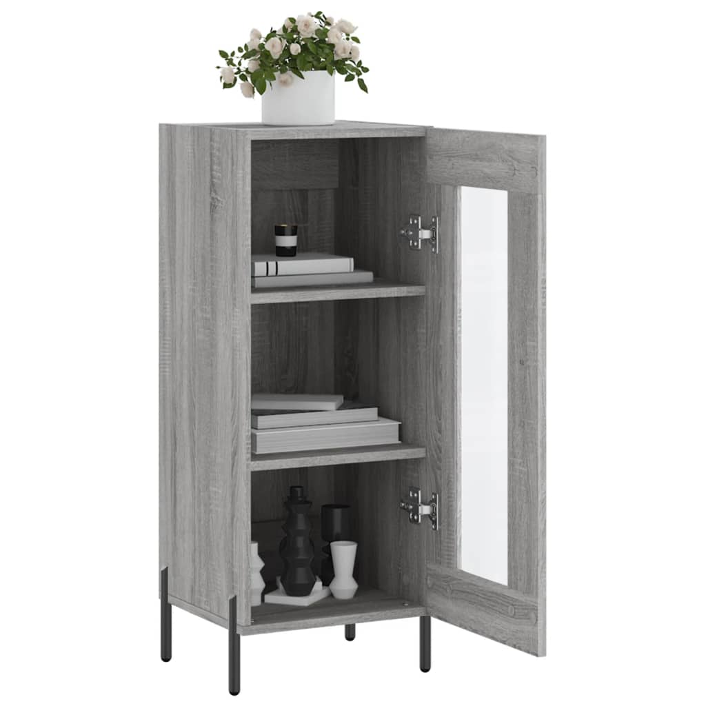 vidaXL Sideboard Grau Sonoma 34,5x34x90 cm Holzwerkstoff