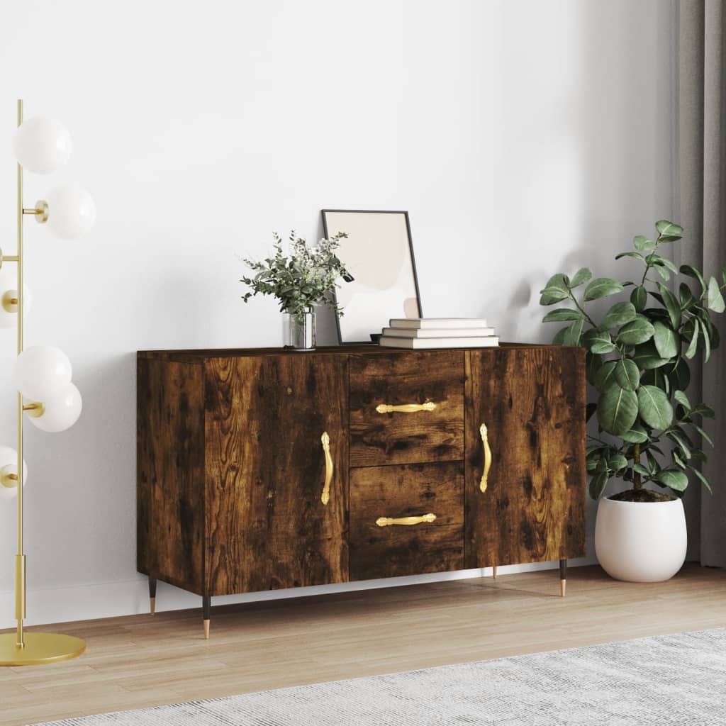 vidaXL Sideboard Räuchereiche 100x36x60 cm Holzwerkstoff