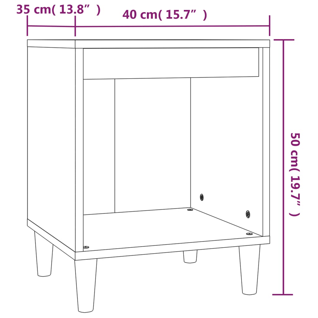 vidaXL Nachttisch Weiß 40x35x50 cm Holzwerkstoff