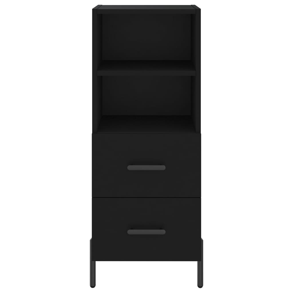 vidaXL Highboard Schwarz 34,5x34x180 cm Holzwerkstoff