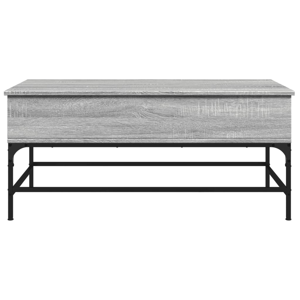 vidaXL Couchtisch Grau Sonoma 100x50x45 cm Holzwerkstoff und Metall