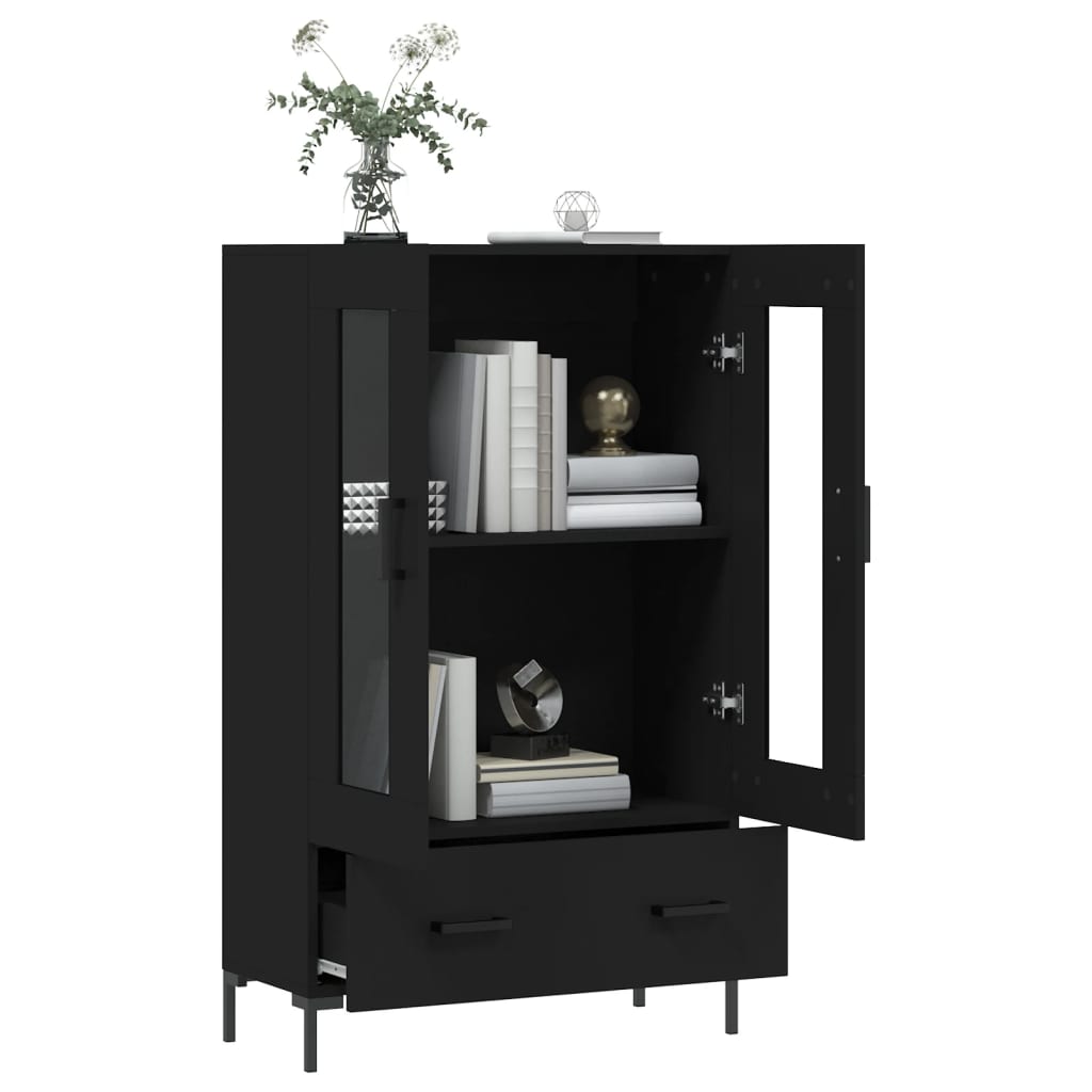 vidaXL Highboard Schwarz 69,5x31x115 cm Holzwerkstoff