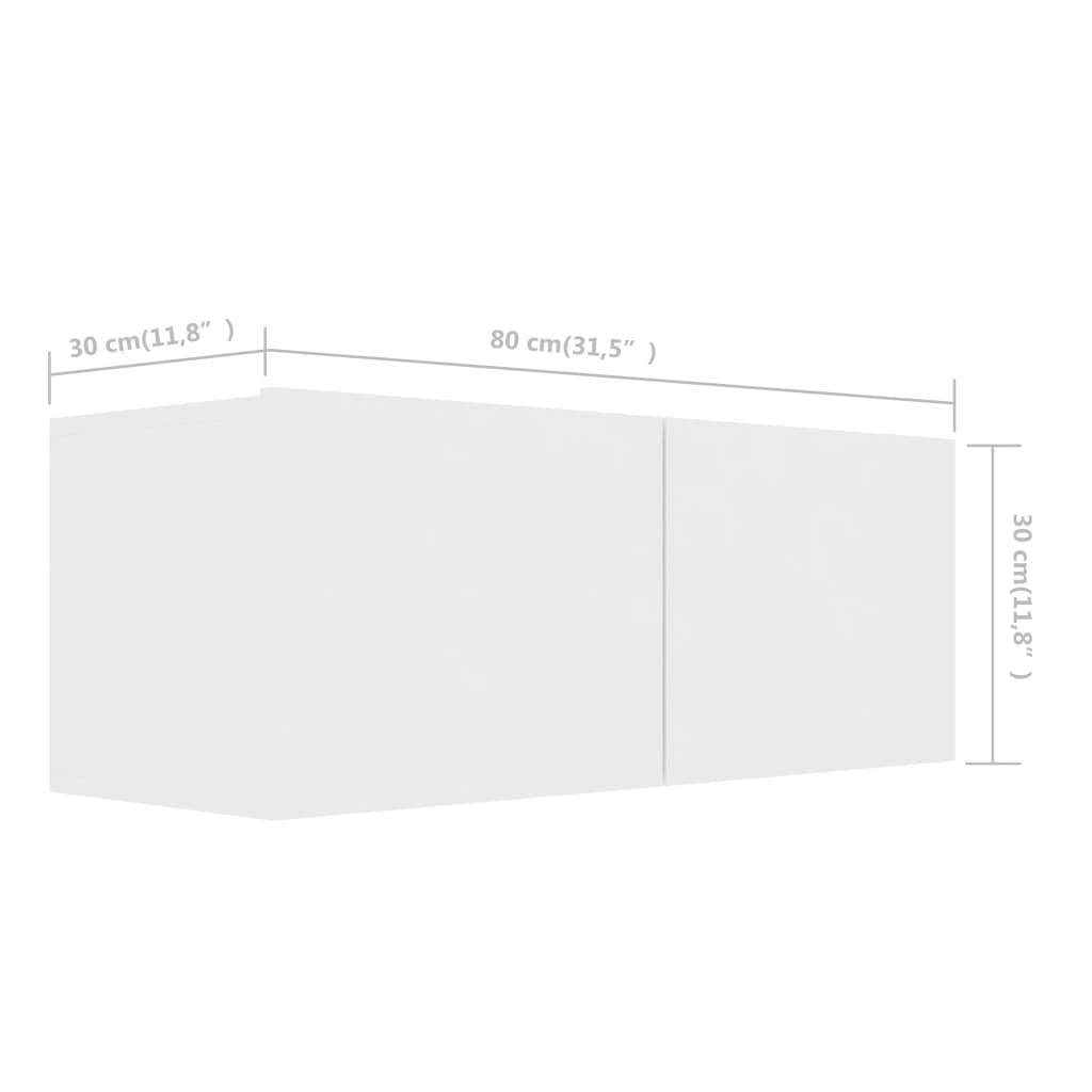 vidaXL 4-tlg. TV-Schrank-Set Weiß Holzwerkstoff