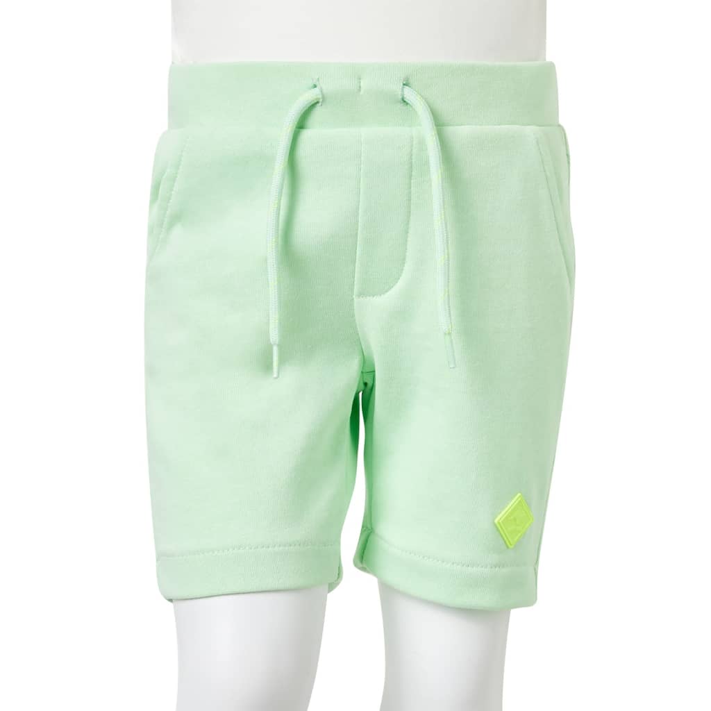 Kindershorts mit Kordelzug Knallgrün 104