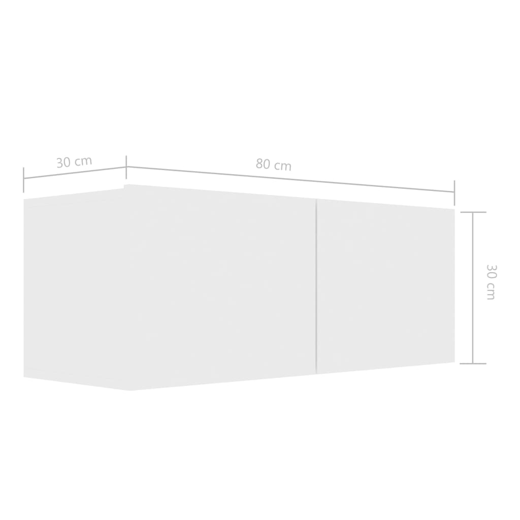 vidaXL 8-tlg. TV-Schrank-Set Weiß Holzwerkstoff