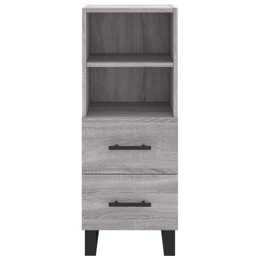 vidaXL Highboard Grau Sonoma 34,5x34x180 cm Holzwerkstoff