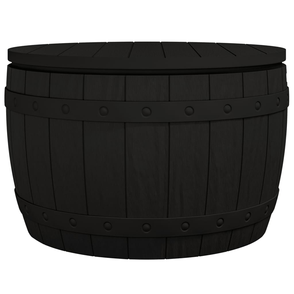 vidaXL 3-in-1 Gartenbox Schwarz Polypropylen