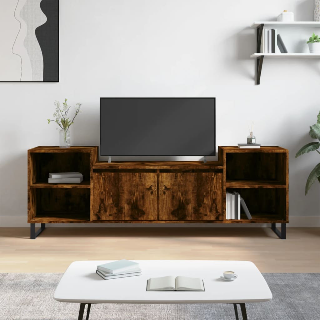 vidaXL TV-Schrank Räuchereiche 160x35x55 cm Holzwerkstoff