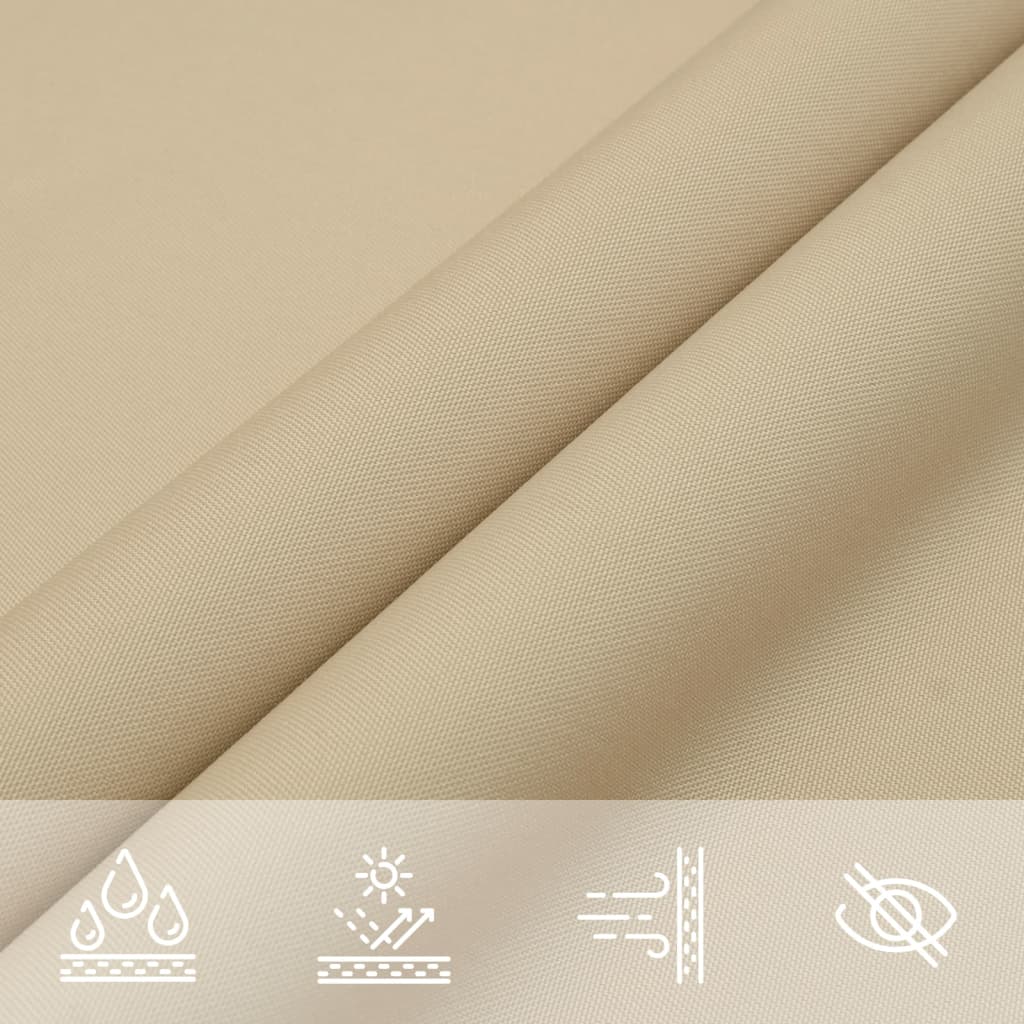 vidaXL Sonnensegel Oxford-Gewebe Rechteckig 3,5x5 m Beige