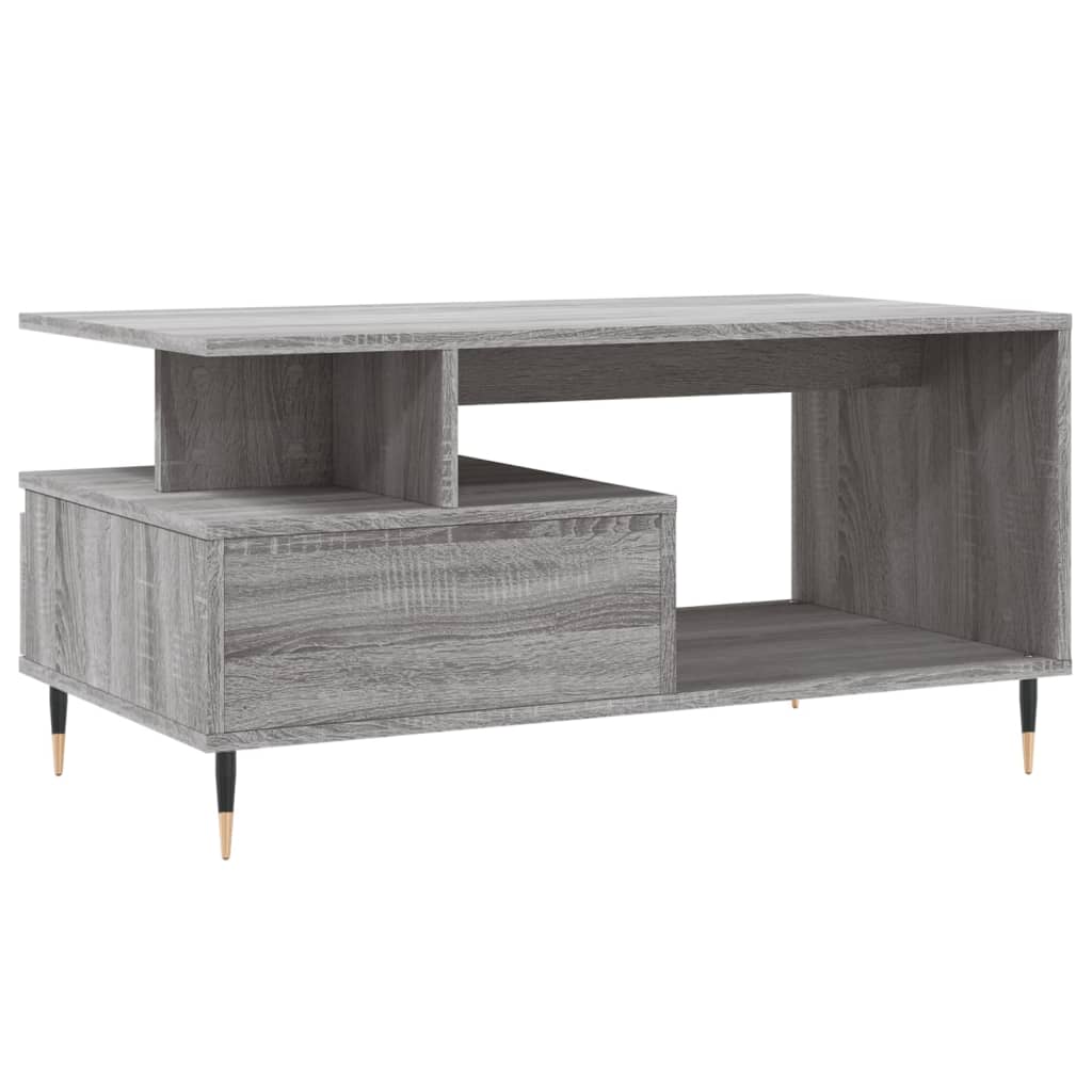 vidaXL Couchtisch Grau Sonoma 90x49x45 cm Holzwerkstoff