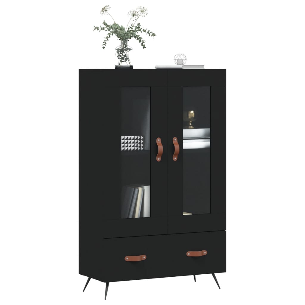 vidaXL Highboard Schwarz 69,5x31x115 cm Holzwerkstoff