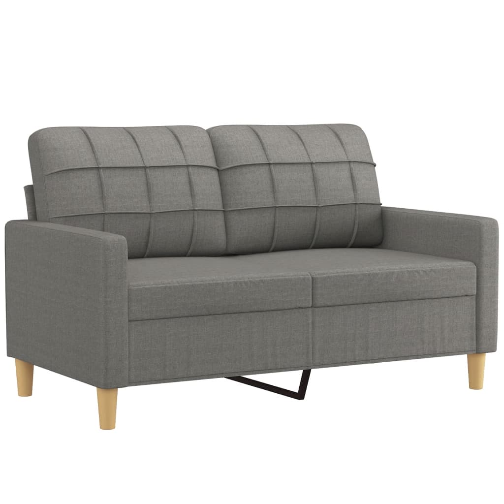 vidaXL 2-Sitzer-Sofa Dunkelgrau 120 cm Stoff