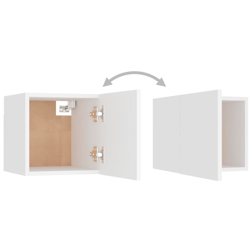 vidaXL 6-tlg. TV-Schrank-Set Weiß Holzwerkstoff