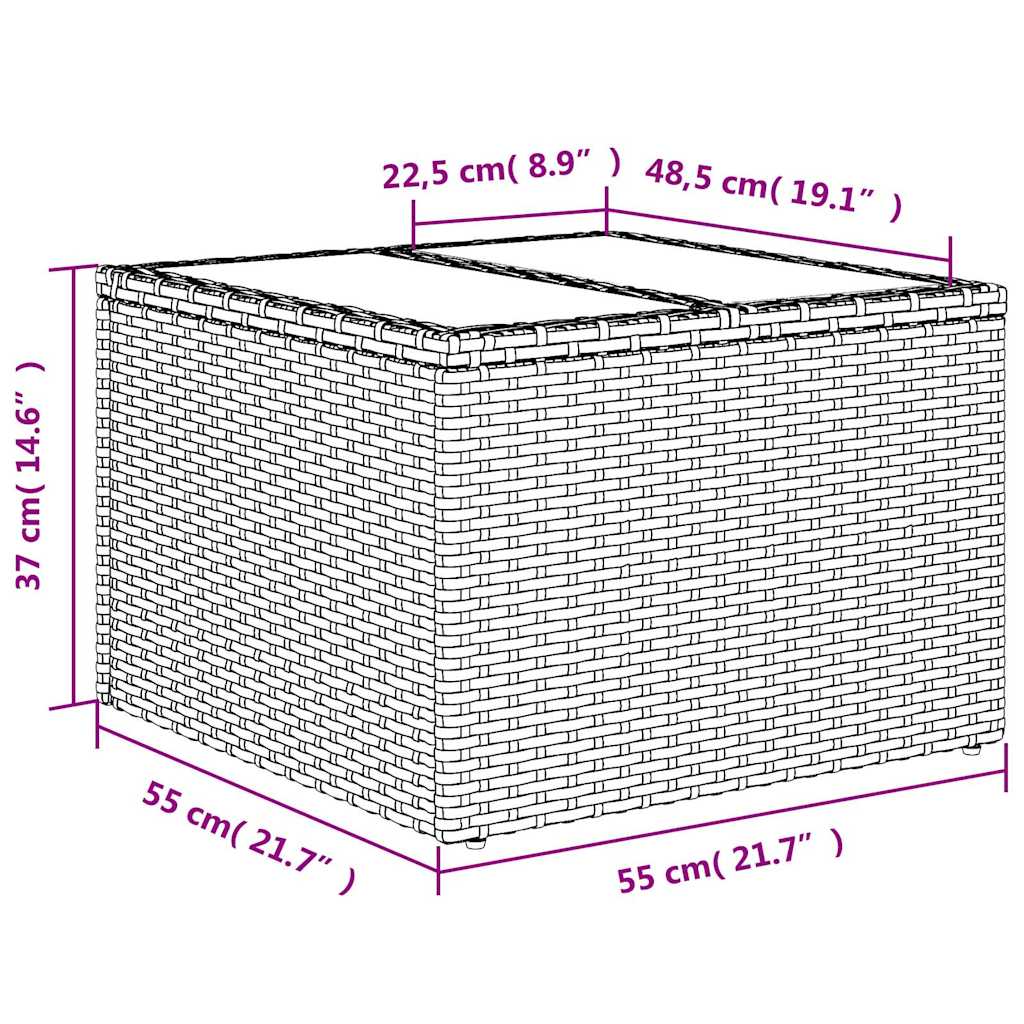 vidaXL 6-tlg. Garten-Sofagarnitur mit Kissen Schwarz Poly Rattan