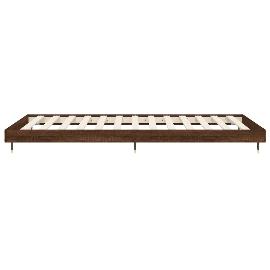 vidaXL Bettgestell ohne Matratze Braun Eiche 90x190 cm Holzwerkstoff