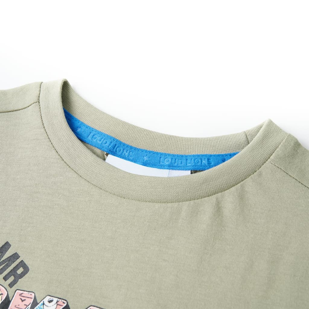 Kinder-T-Shirt Helles Khaki 116