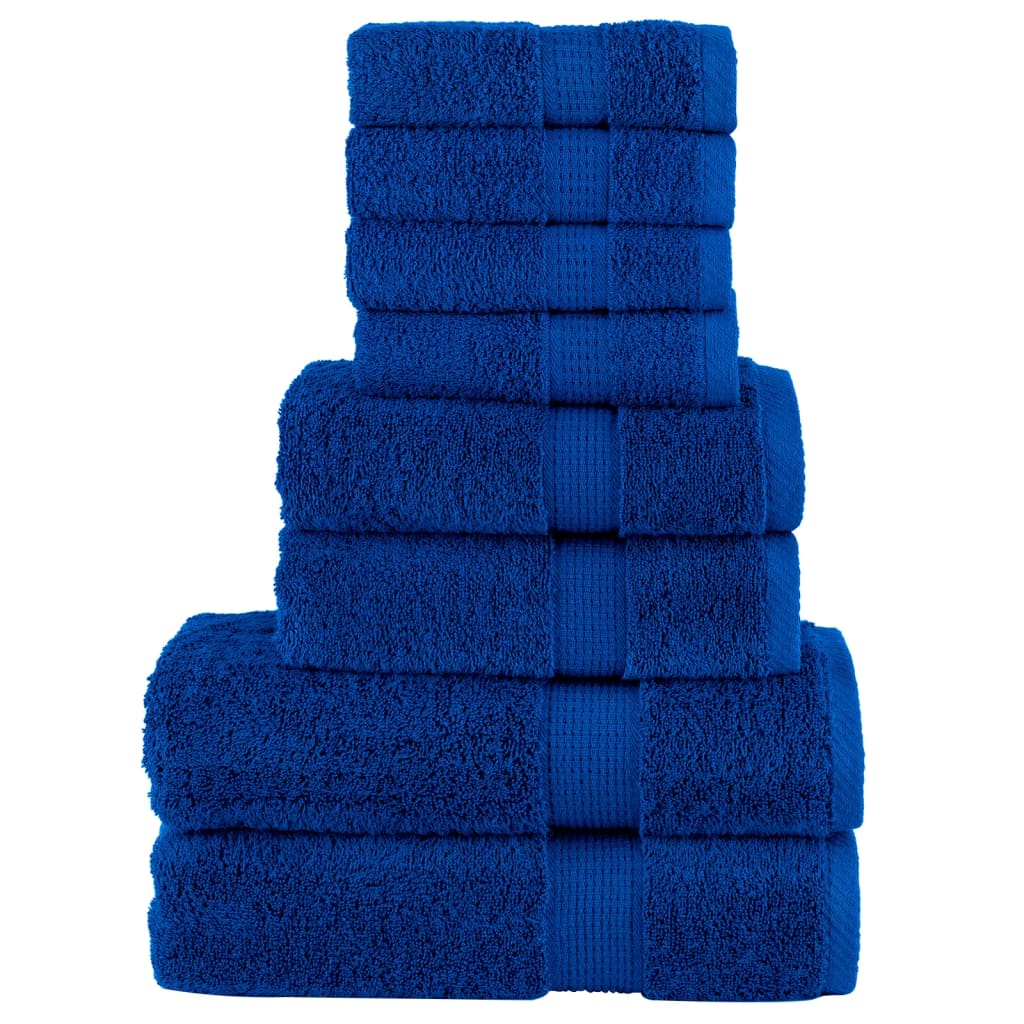 vidaXL 8 tlg. Premium-Handtuch-Set SOLUND Blau 600 g/m²