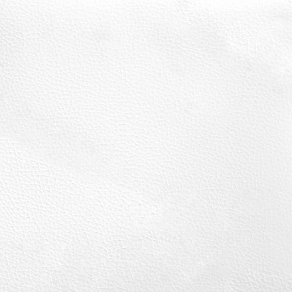 vidaXL Bettgestell mit Kopfteil Weiß 140x190 cm Kunstleder
