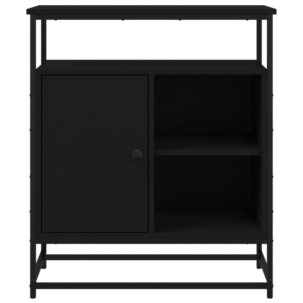 vidaXL Sideboard Schwarz 69x35x80 cm Holzwerkstoff