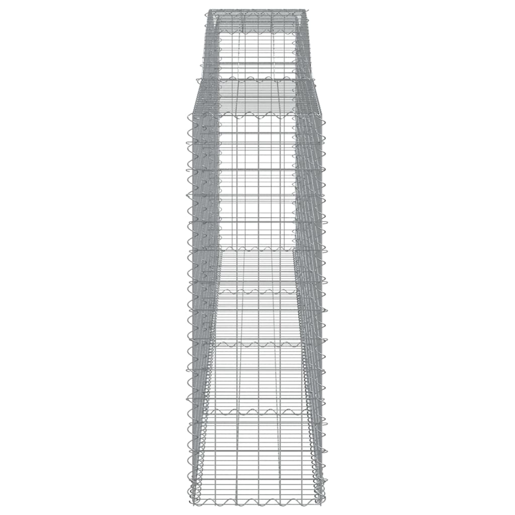 vidaXL Gabionen mit Hochbogen 10 Stk 400x50x140/160cm Verzinktes Eisen