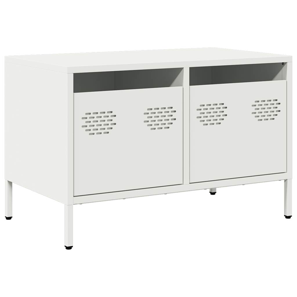 vidaXL TV-Schrank Weiß 68x39x43,5 cm Kaltgewalzter Stahl