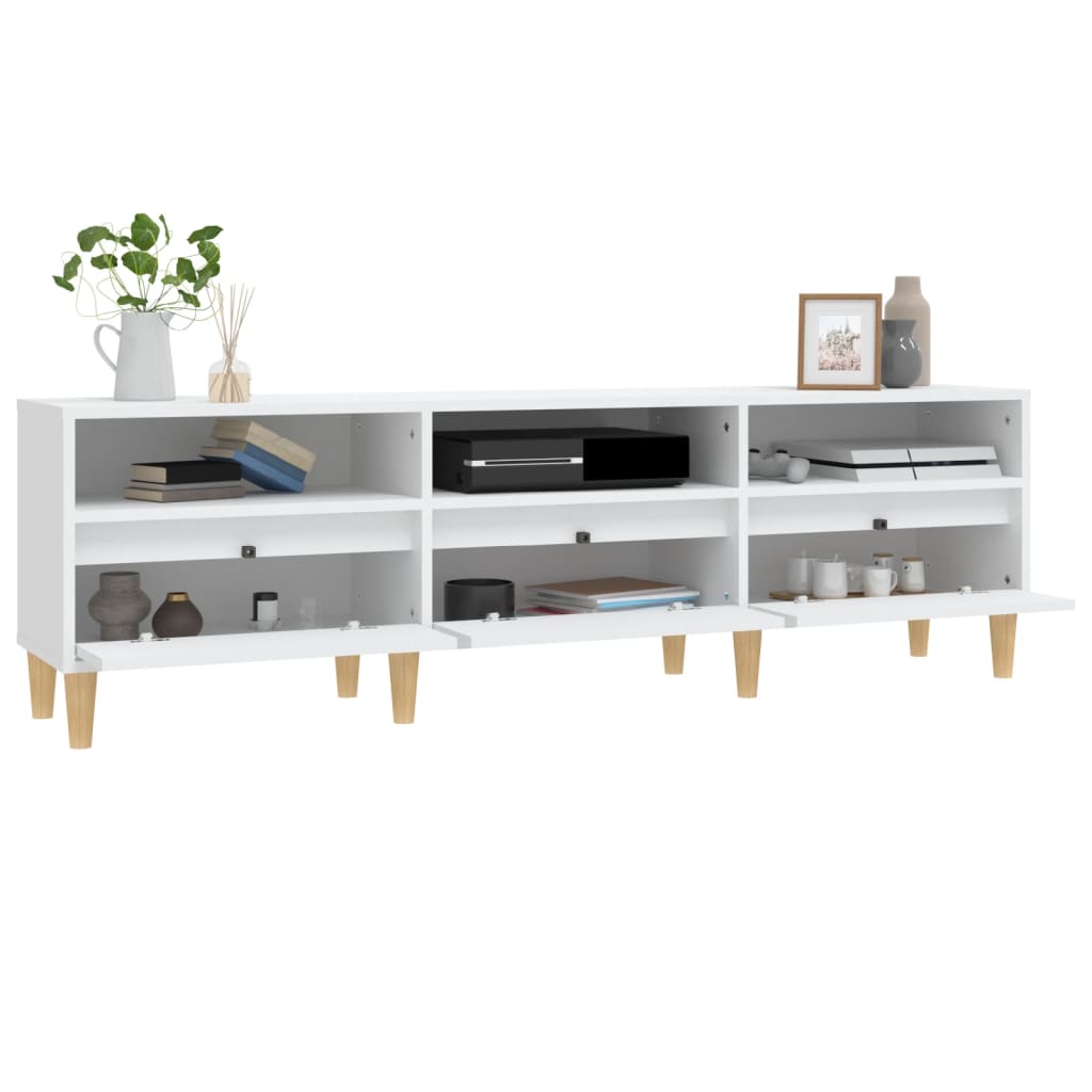 vidaXL TV-Schrank Weiß 150x30x44,5 cm Holzwerkstoff