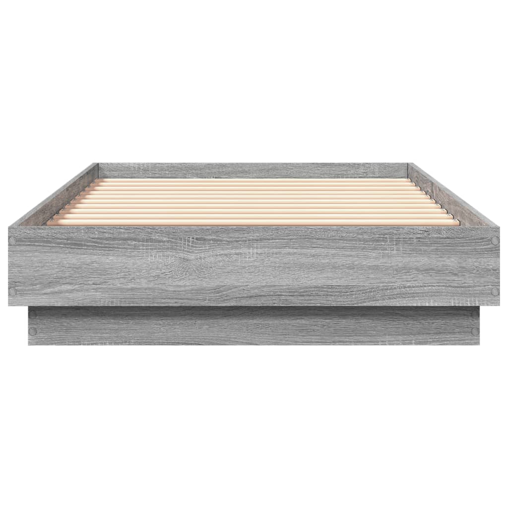 vidaXL Bettgestell Grau Sonoma 90x190 cm Holzwerkstoff