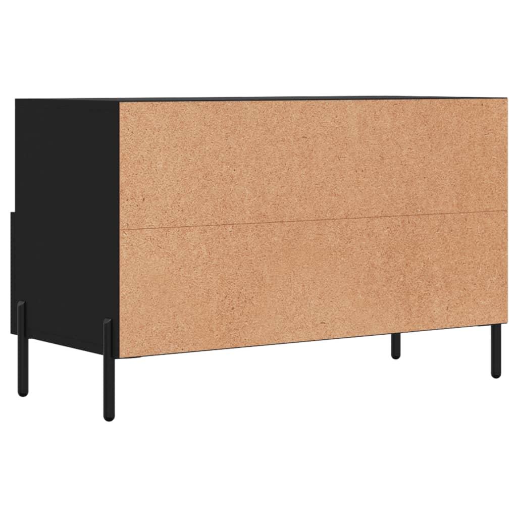 vidaXL TV-Schrank Schwarz 80x36x50 cm Holzwerkstoff