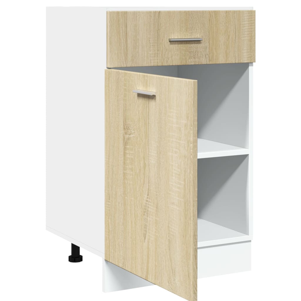 vidaXL Schubunterschrank Sonoma-Eiche 50x46x81,5 cm Holzwerkstoff