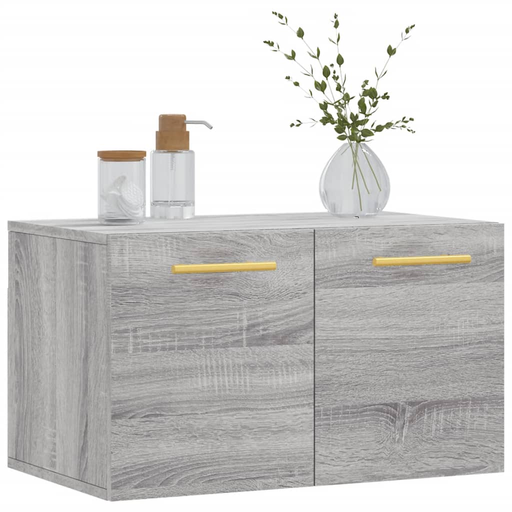 vidaXL Wandschrank Grau Sonoma 60x36,5x35 cm Holzwerkstoff