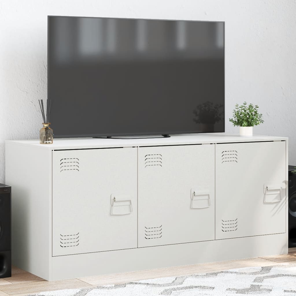 vidaXL TV-Schrank Weiß 99x39x44 cm Stahl