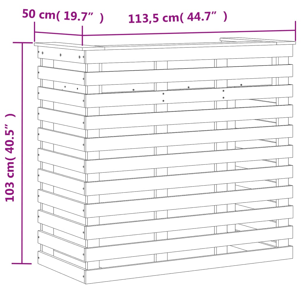 vidaXL Gartenbar 113,5x50x103 cm Massivholz Douglasie