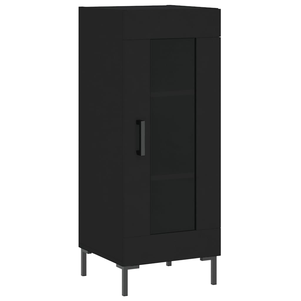 vidaXL Sideboard Schwarz 34,5x34x90 cm Holzwerkstoff