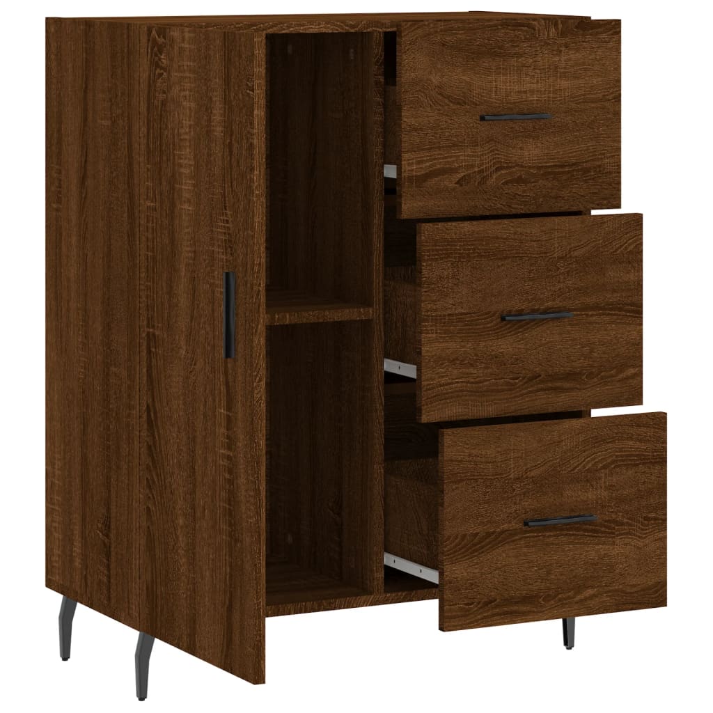 vidaXL Sideboard Braun Eichen-Optik 69,5x34x90 cm Holzwerkstoff