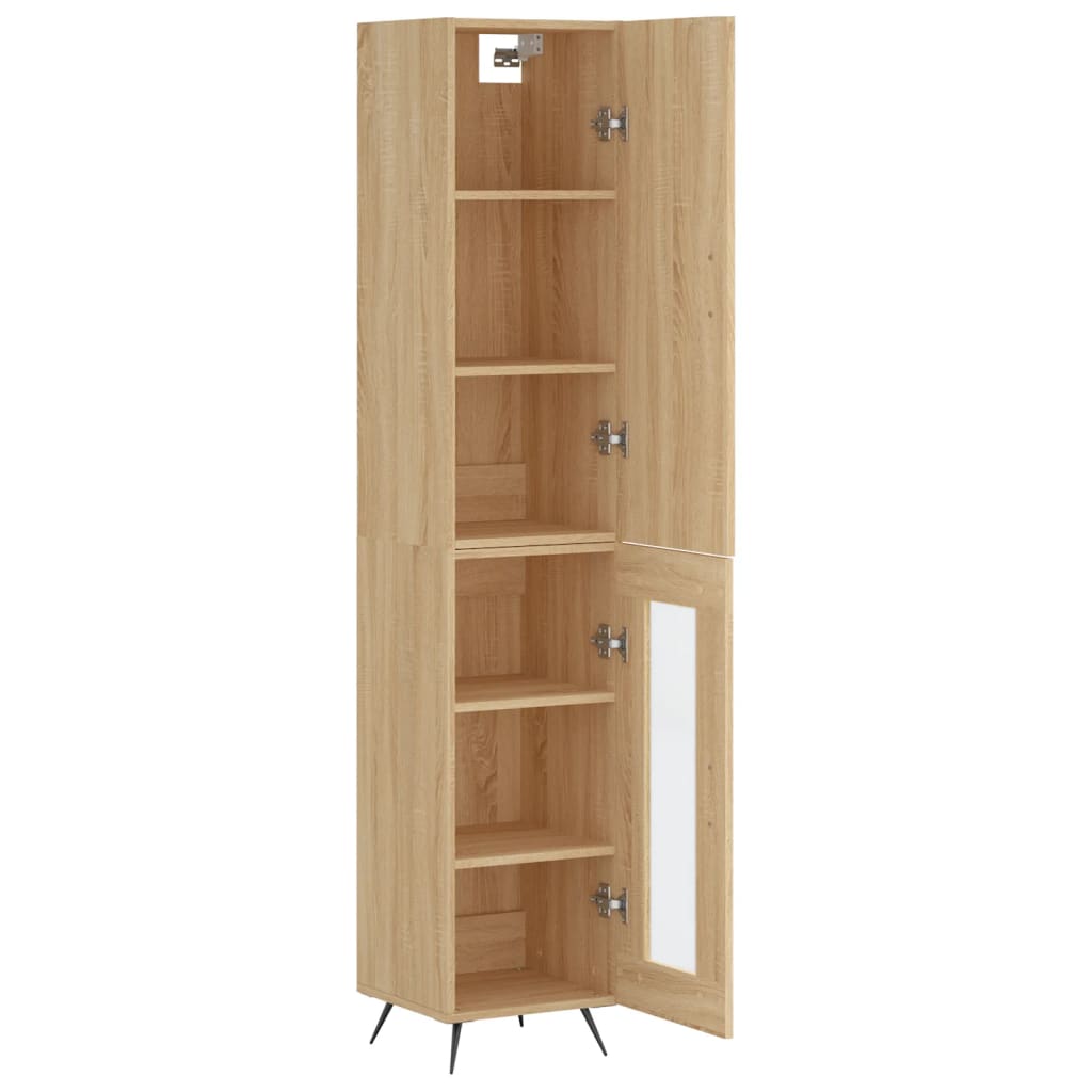 vidaXL Highboard Sonoma-Eiche 34,5x34x180 cm Holzwerkstoff