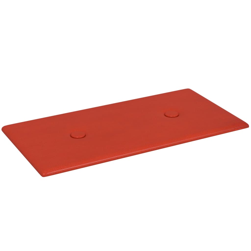 vidaXL Wandpaneele 12 Stk. Rot 30x15 cm Kunstleder 0,54 m²