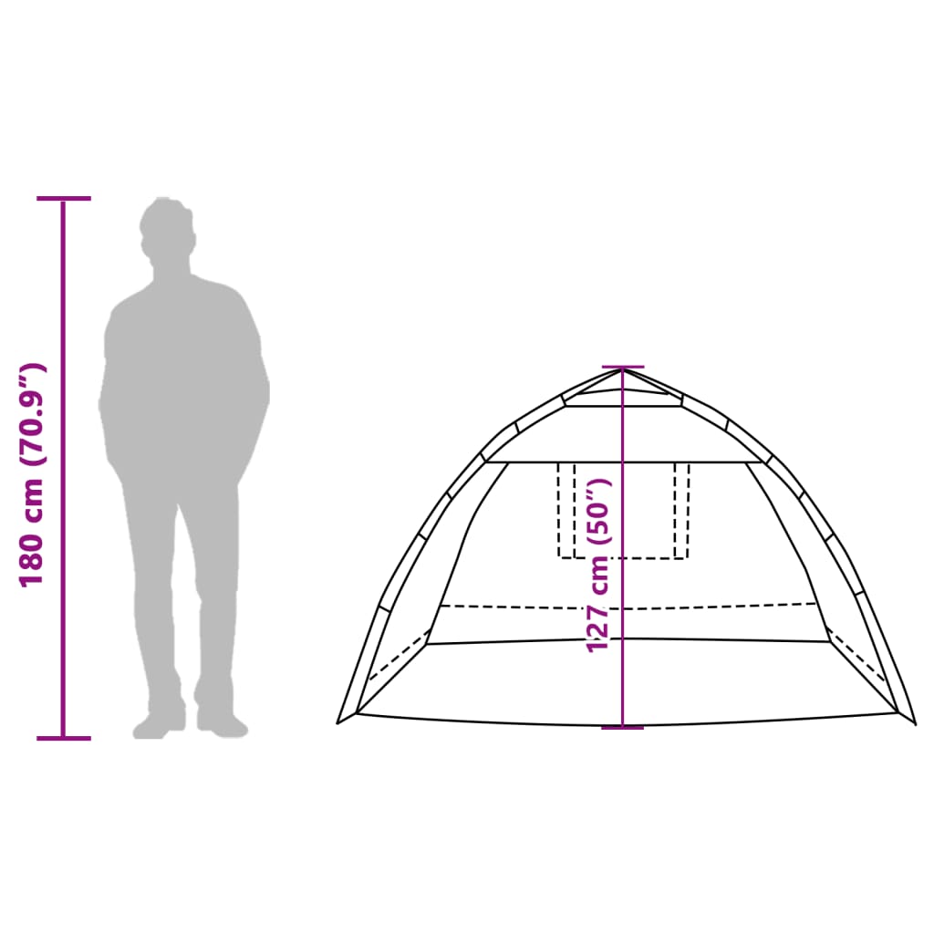 vidaXL Strandzelt 2 Personen Seegrün Quick Release Wasserdicht