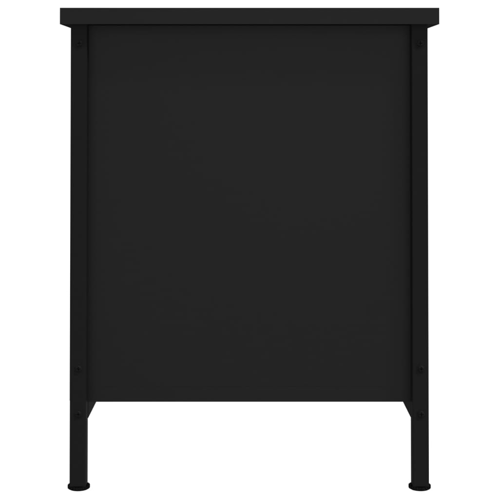 vidaXL TV-Schrank mit Türen Schwarz 60x35x45 cm Holzwerkstoff