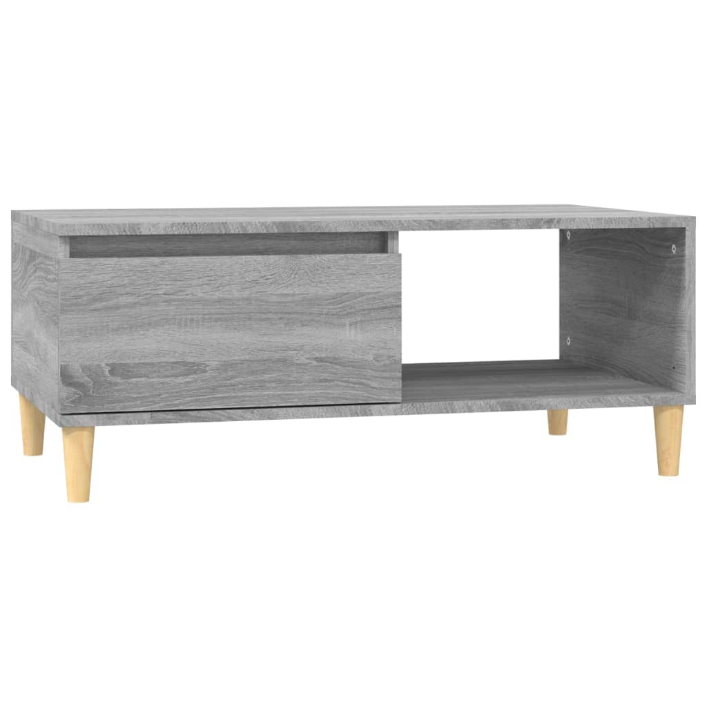 vidaXL Couchtisch Grau Sonoma 90x50x36,5 cm Holzwerkstoff