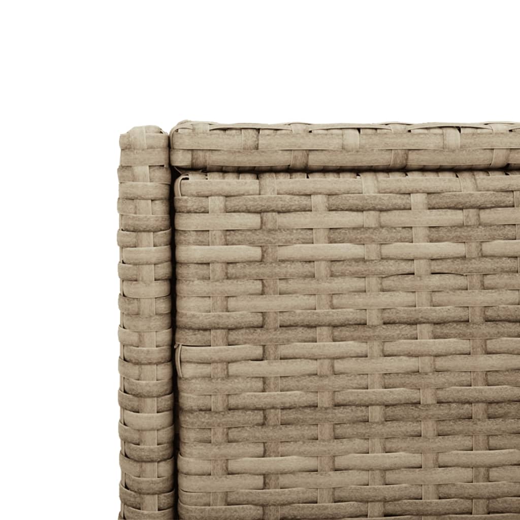 vidaXL Gartenschrank Beige 55x55x111 cm Poly Rattan