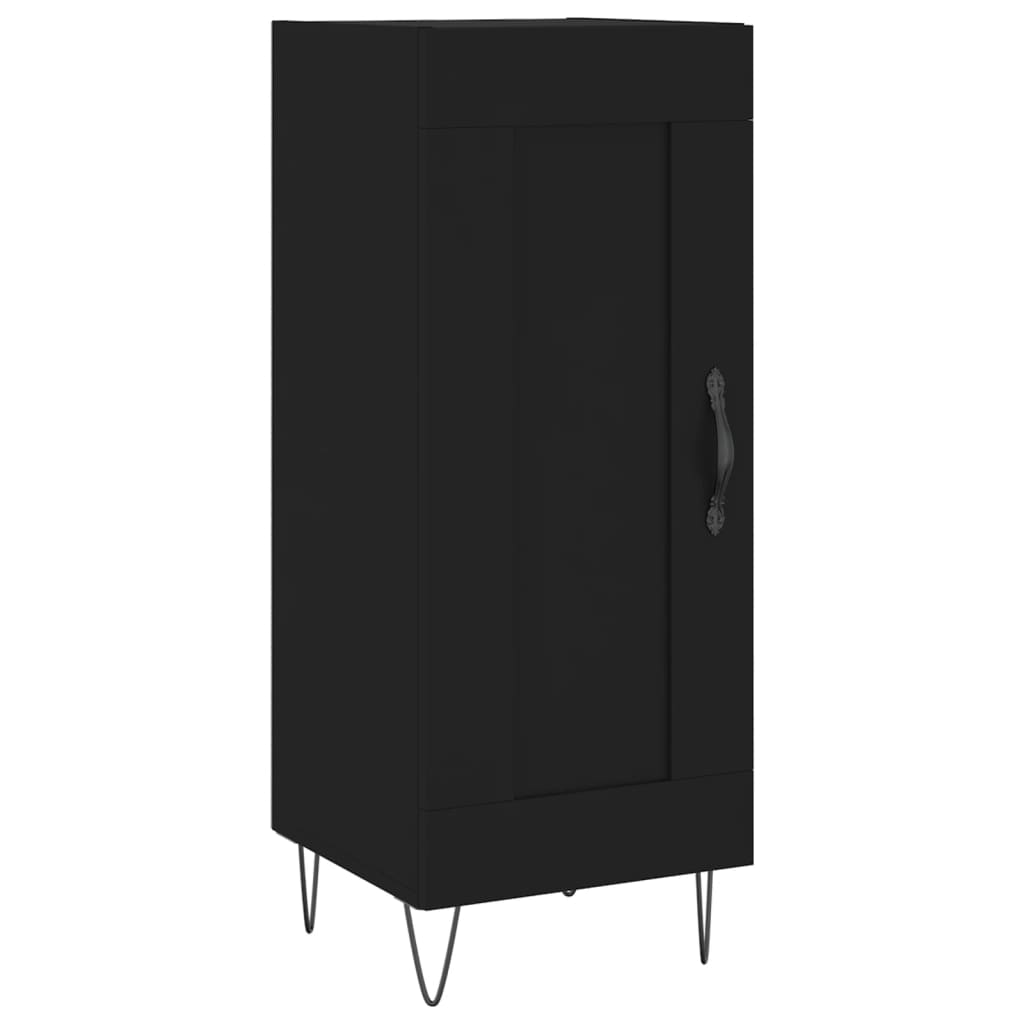 vidaXL Highboard Schwarz 34,5x34x180 cm Holzwerkstoff