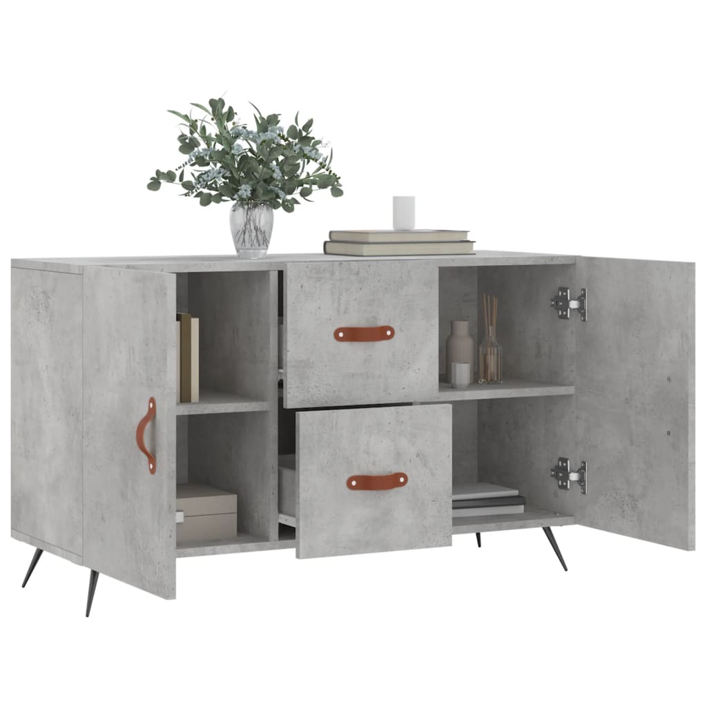 vidaXL Sideboard Betongrau 100x36x60 cm Holzwerkstoff