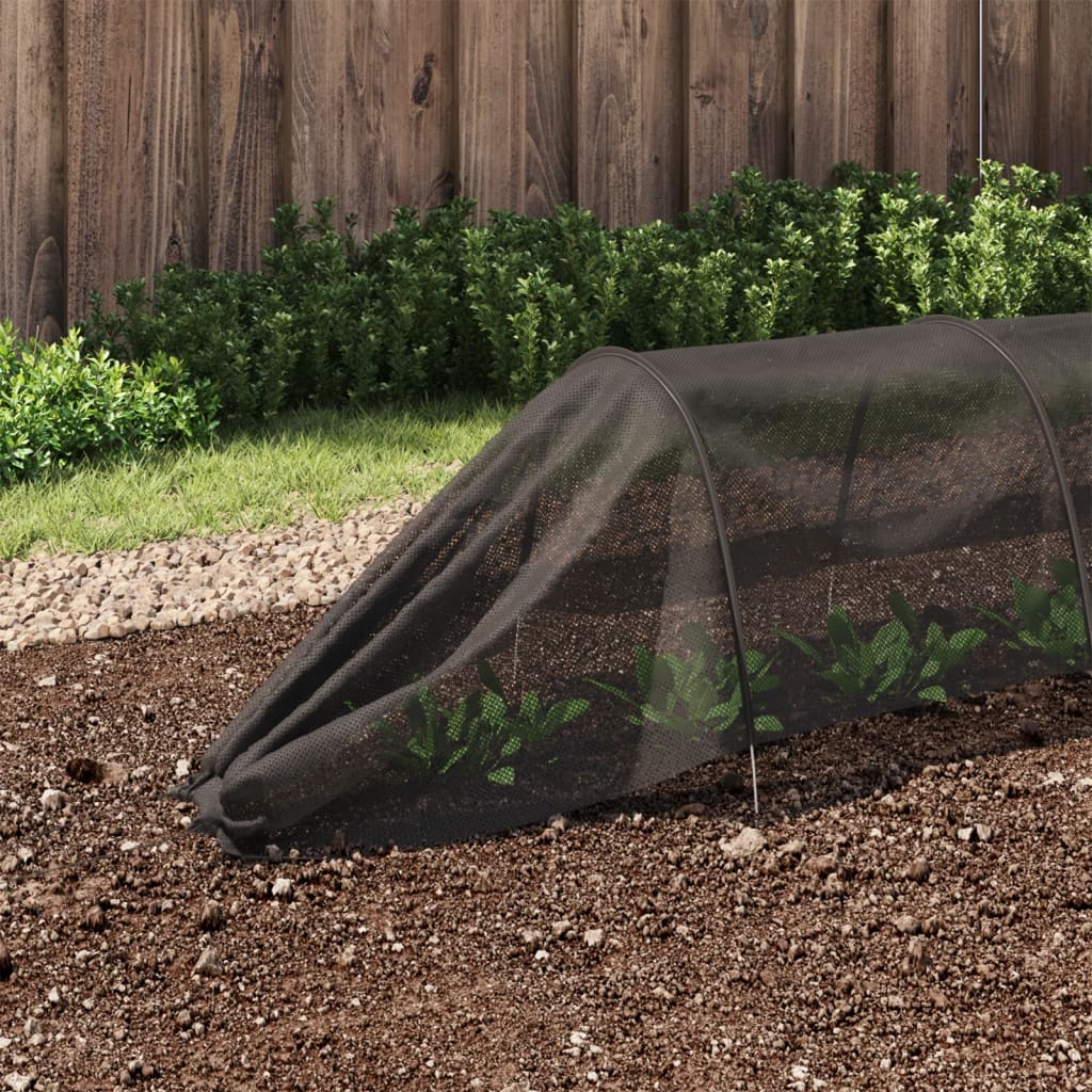 vidaXL Netztunnel Schwarz 300x50x48,5 cm Stahl und Polyethylen