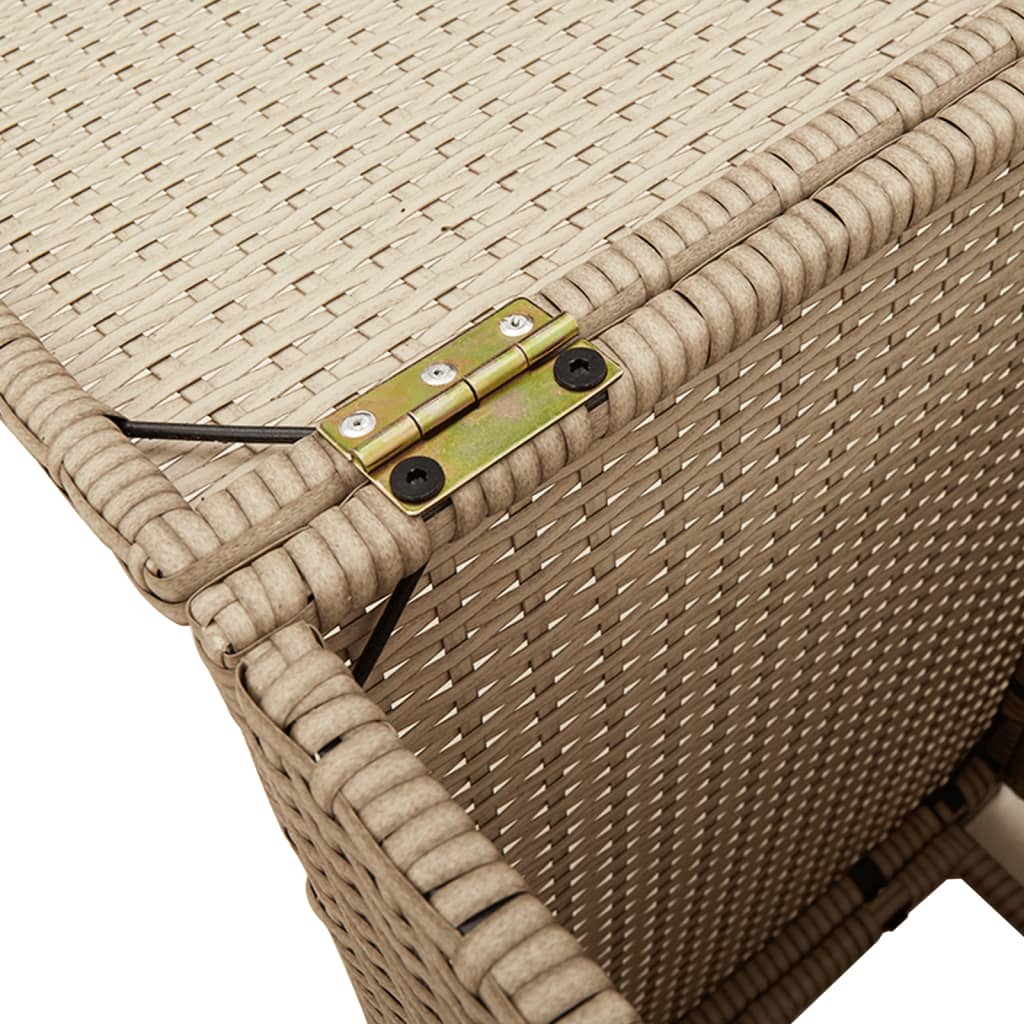 vidaXL Propan-Tank-Verstecktisch Beige 40x40x60 cm Poly Rattan